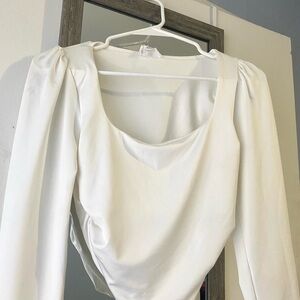 Elegant White Long Sleeve Top
